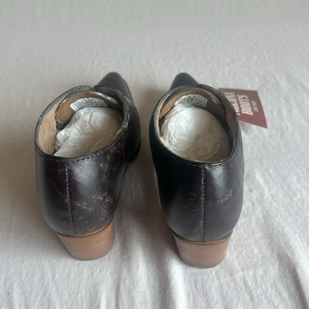 New Nocona Sherry Mocha Western Booties Snip Toe Women's Size 7.5  2.5